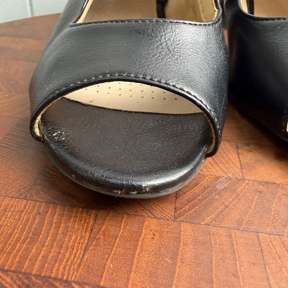 Life Stride Women's Celestial Peep Toe Black Slingback Pumps Size 8M - Picture 5 of 16